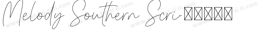 Melody Southern Scri字体转换